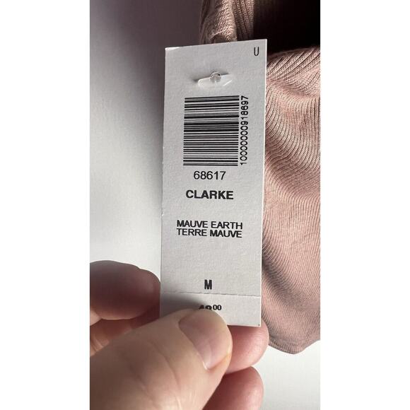 Babaton Womens Mauve Ribbed Crop Stretch Scoop Neck Top Capsule Piece Size M - Picture 5 of 8